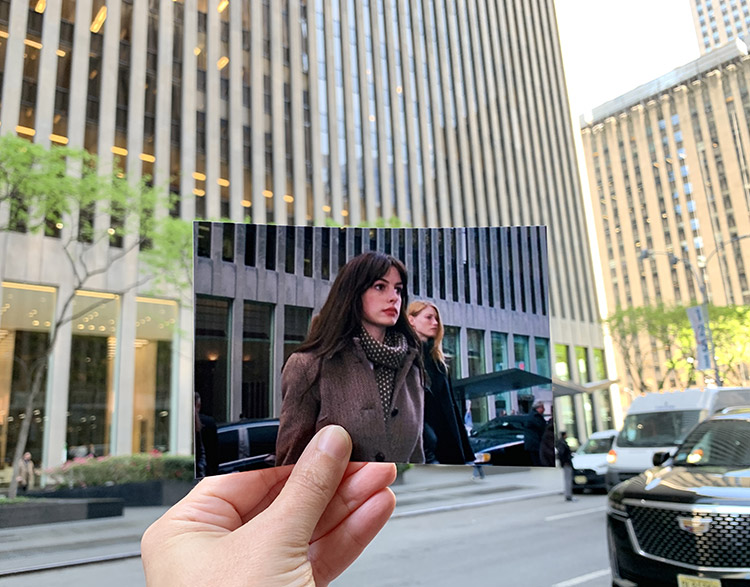 Szene aus „Der Teufel trägt Prada“ vor dem McGraw-Hill Building, New York