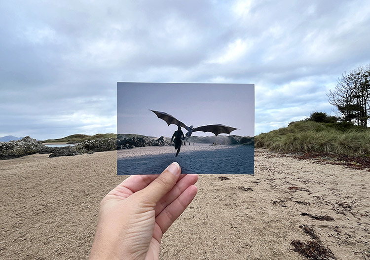 Szene aus "House of the Dragon", Llanddwyn Beach, Anglesey, Wales