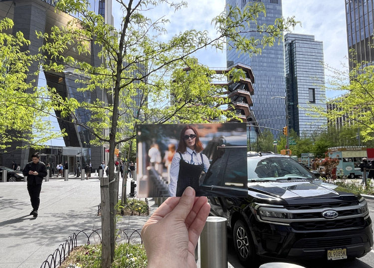 Szene aus "Der Teufel trägt Prada 2" am Hudson Yards, New York