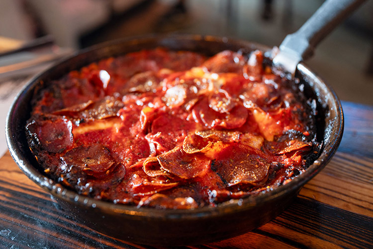Pequod's Deep Dish Pizza Chicago